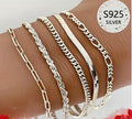 925 - Silver Heart Pendant Set Bracelet.