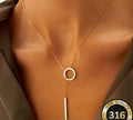 High-quality 316 stainless steel Golden Women's Y necklace, anti-fading, comfortable and versatile, simple and elegant.