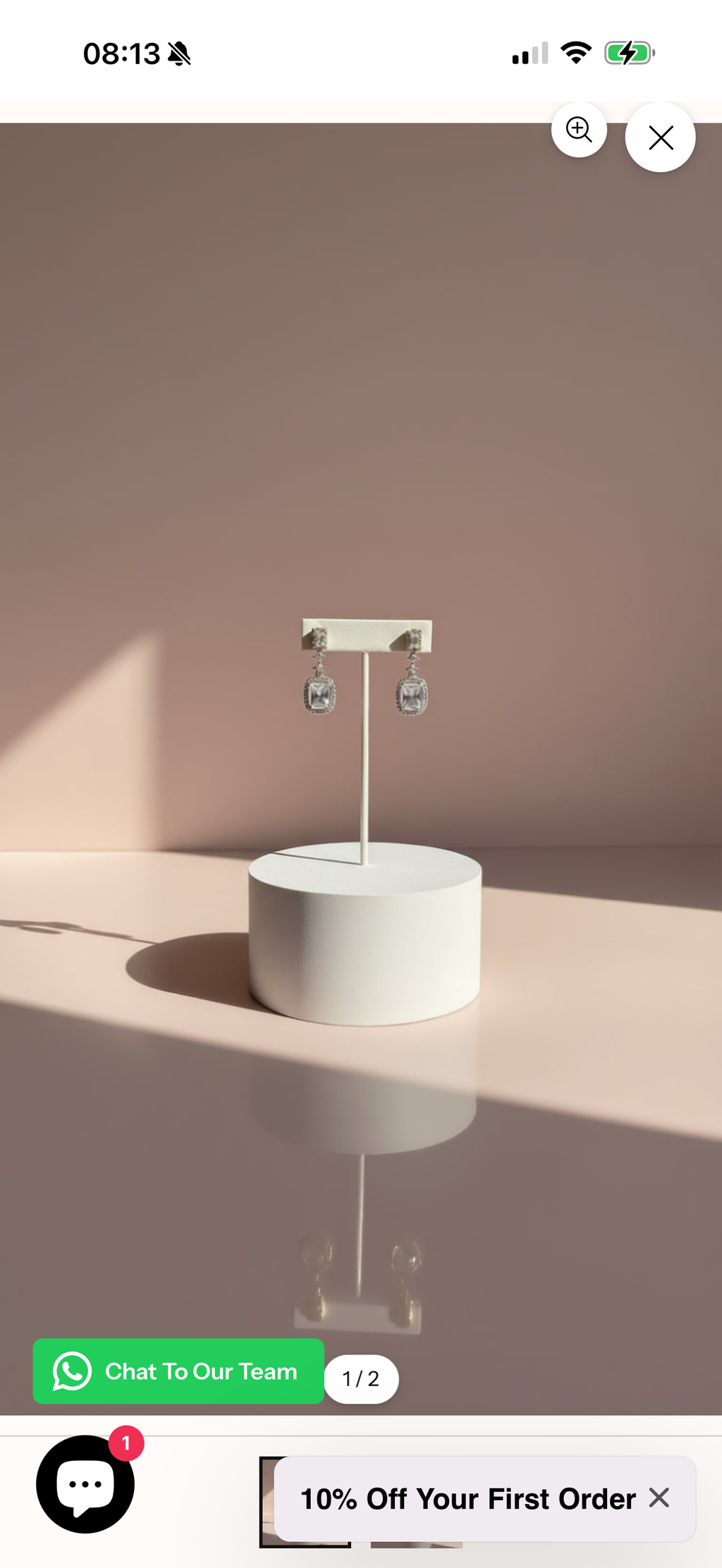 Oblong Crystal Drop & Dangle Earrings