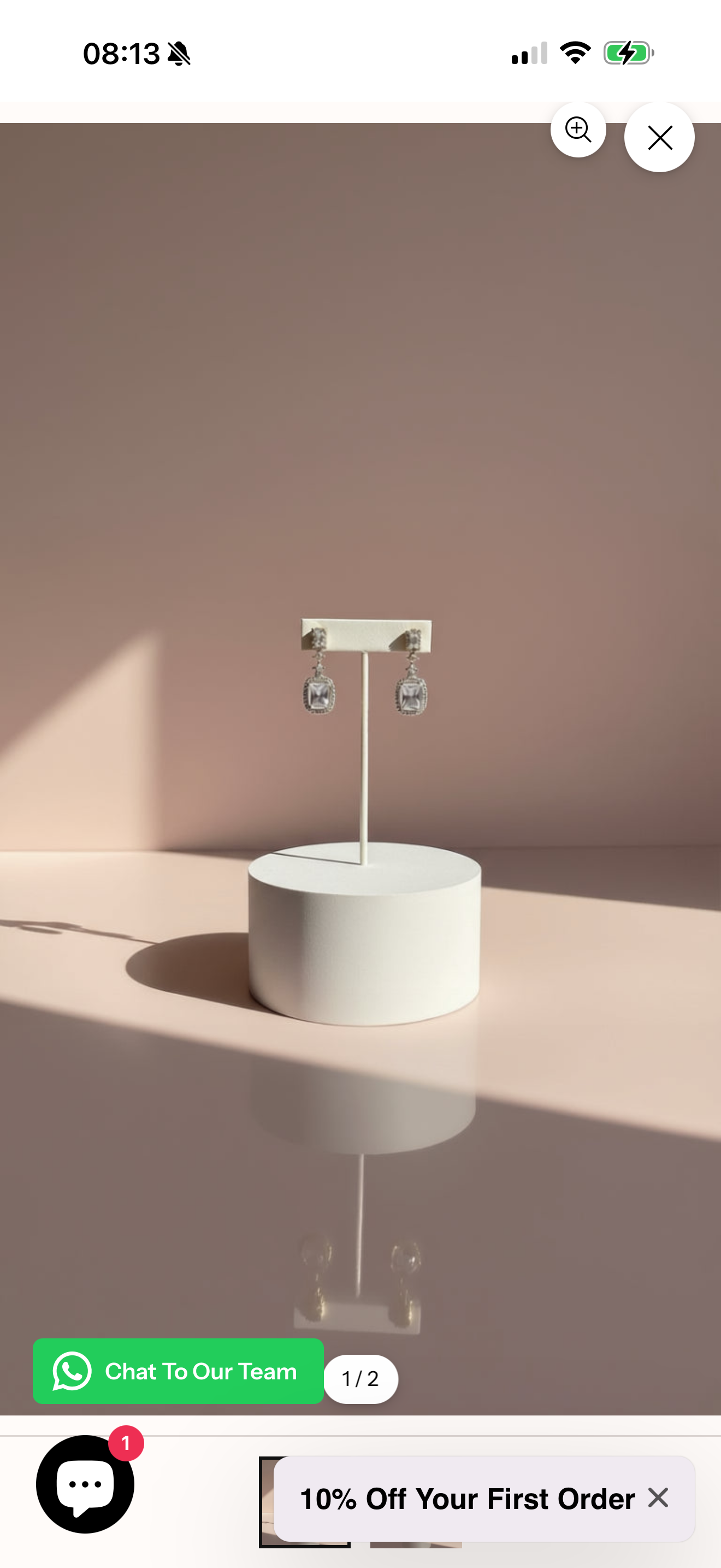 Oblong Crystal Drop & Dangle Earrings