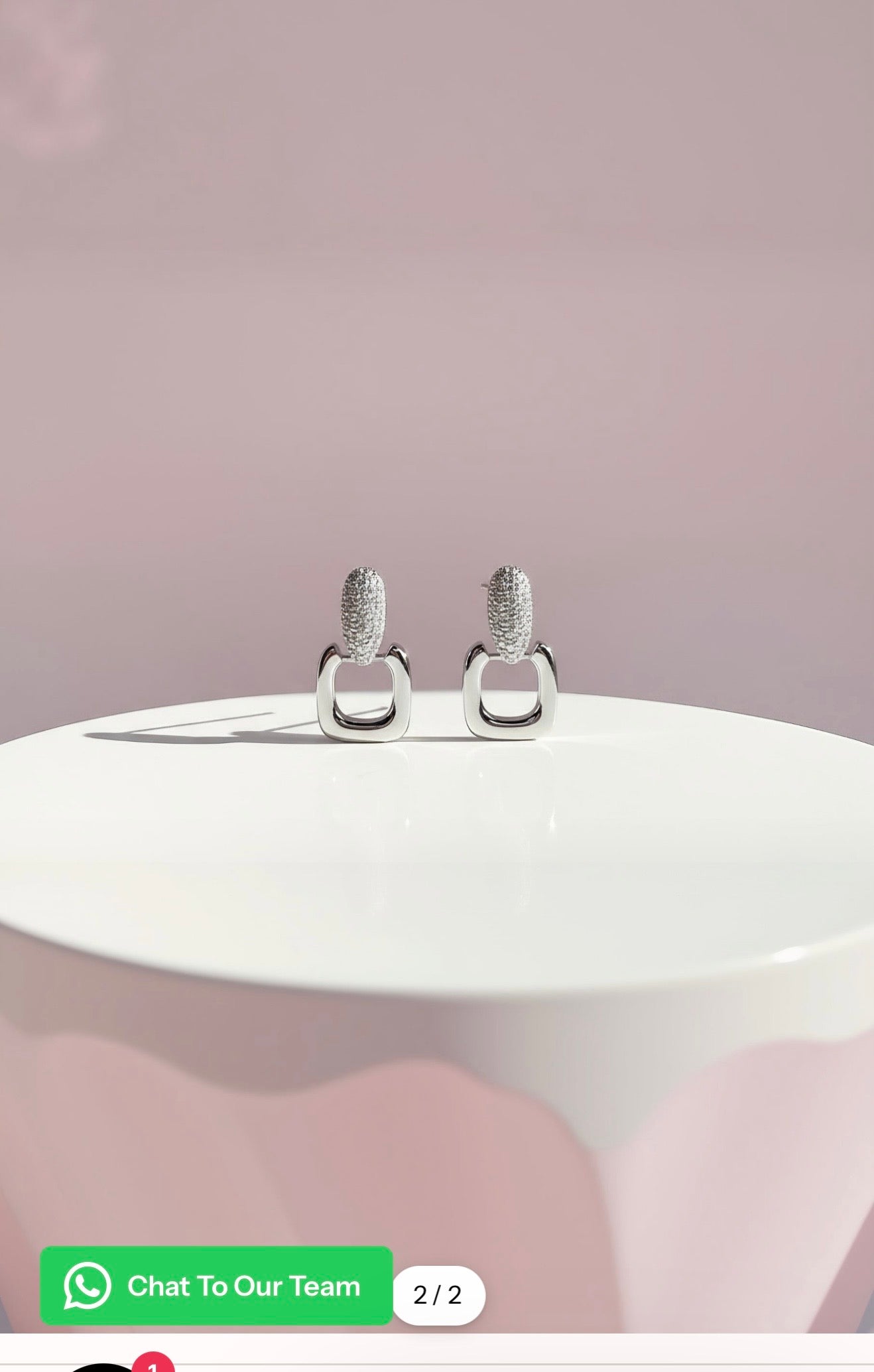 Square Pavé Drop & Dangle Earrings