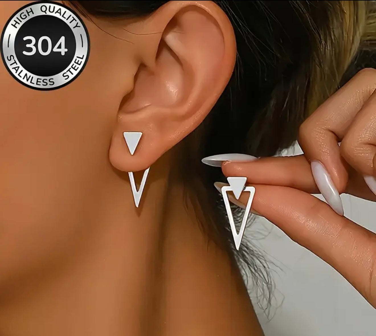 High-Quality Stainless Steel Hypoallergenic Golden Stud Earrings, Anti-Fade, Simple And Elegant, Fashionable Women'S Earrings for Daily Wear Or Parties, Jewelry Accessories, Are Exquisite Gifts for Women.